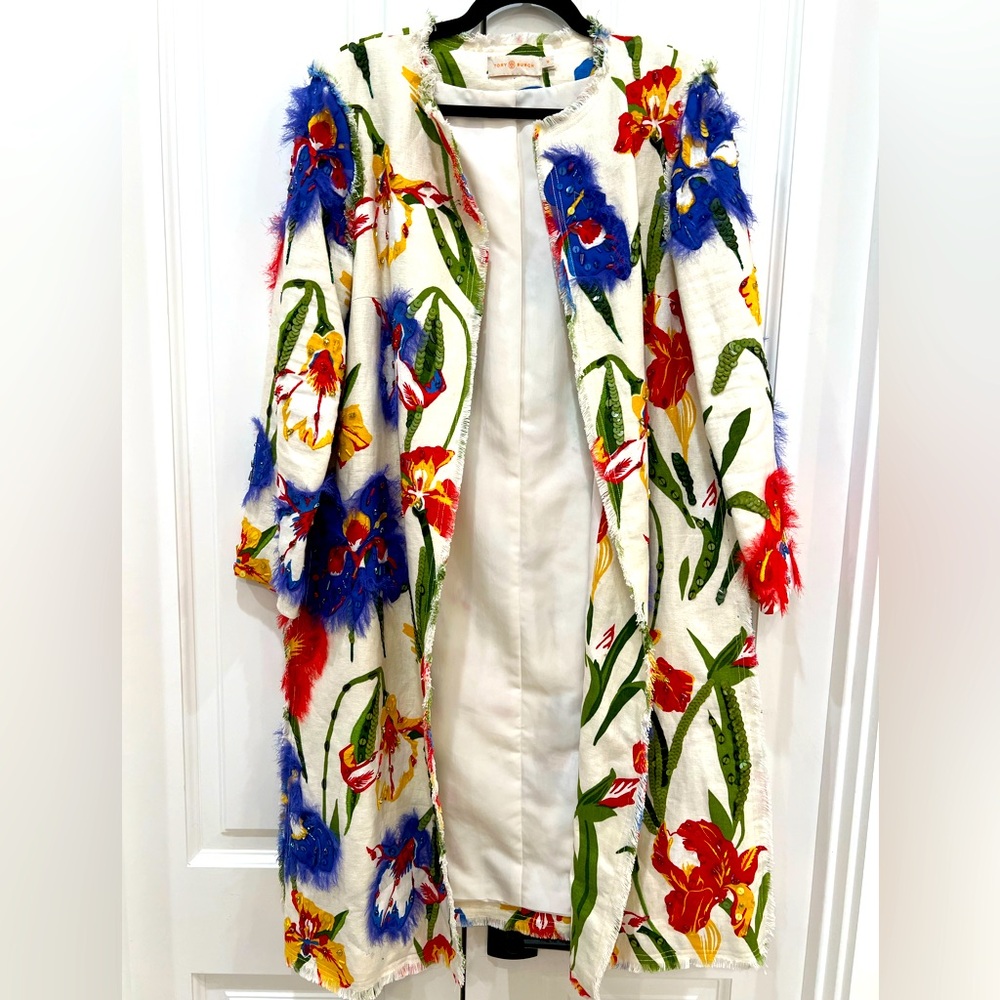 Tory Burch Jenson Coat in Painted Iris